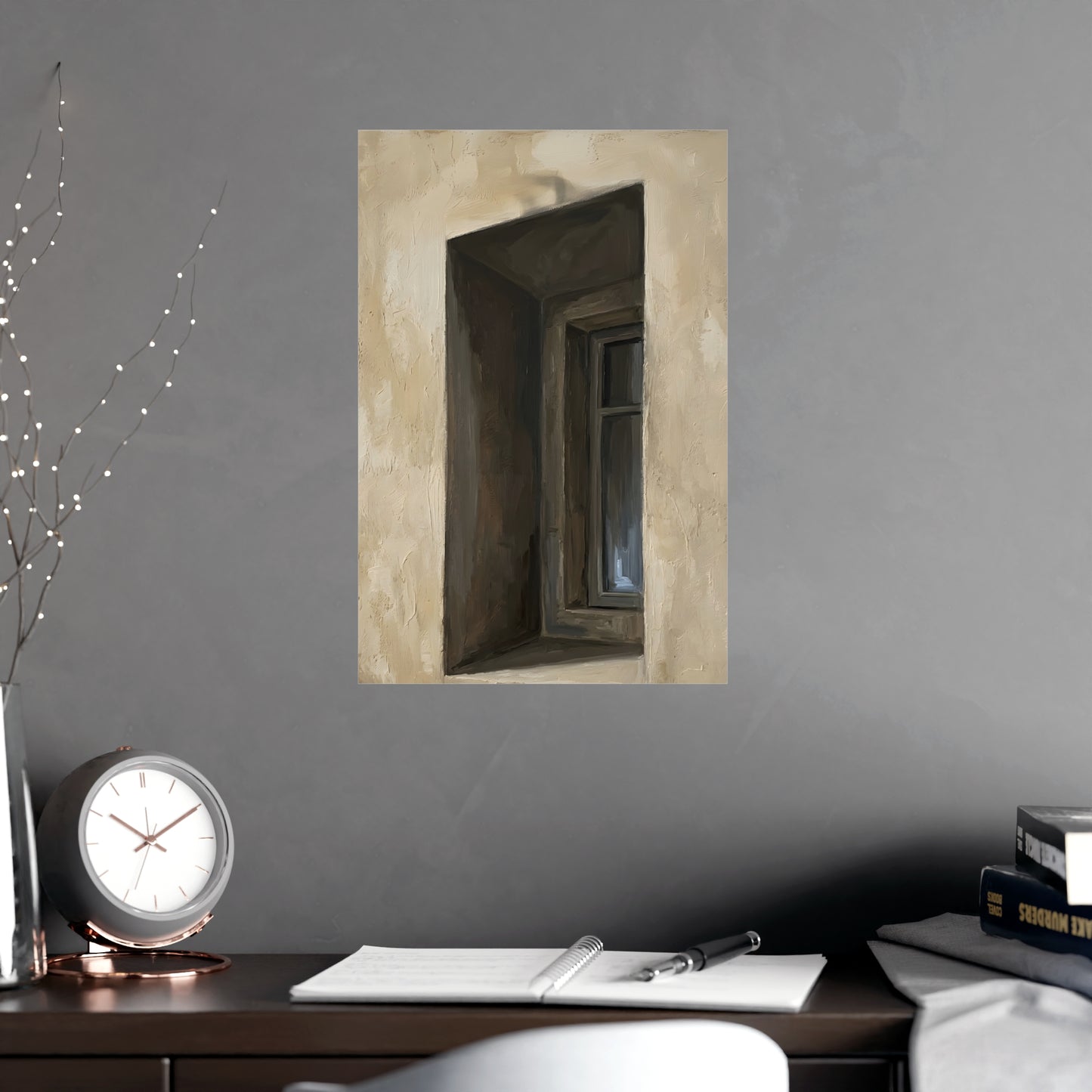 Window Recess on a plain wall, shown at a larger size, 12x18 in print