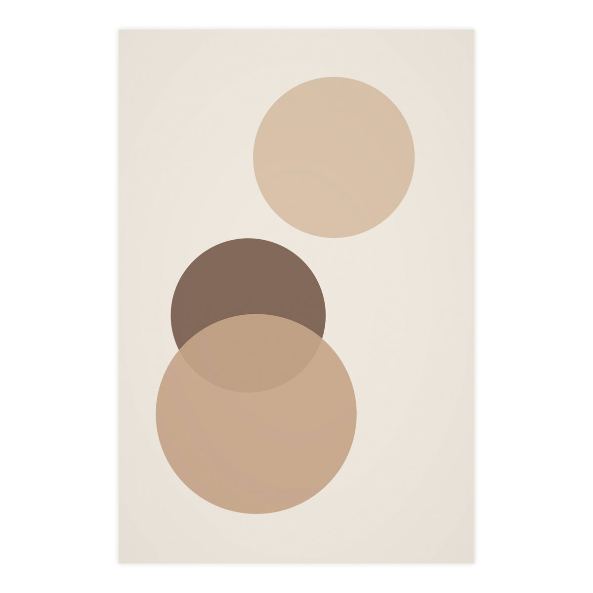 Sand Clay Circles Modern Wall Art — circles in a sand clay palette, 24x36 in print