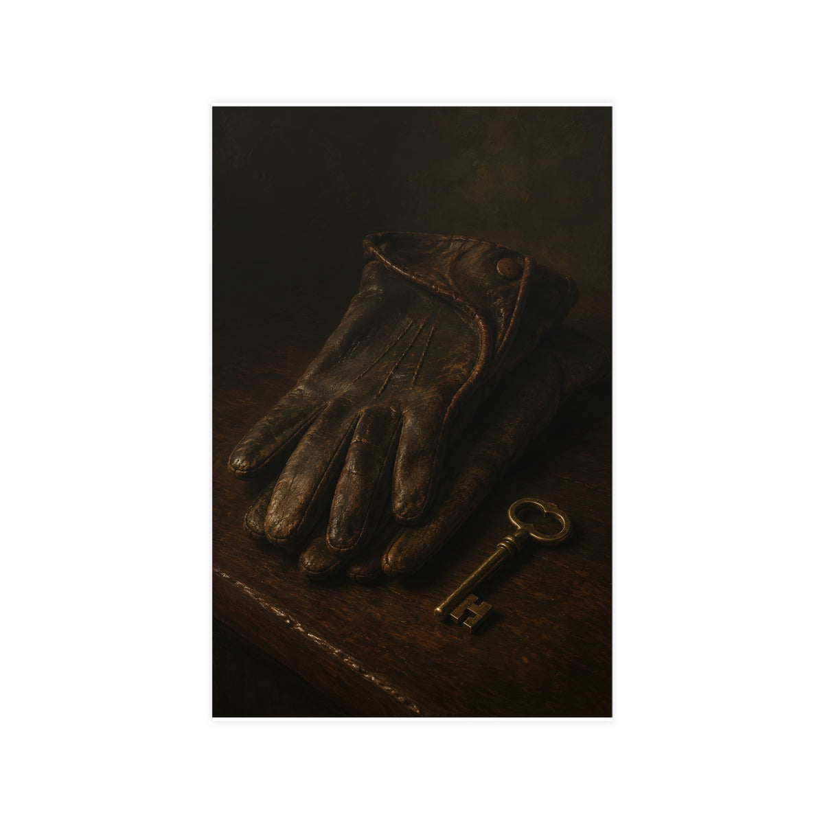 Gloves and a Brass Key — gloves and a brass key, 11x17 in print
