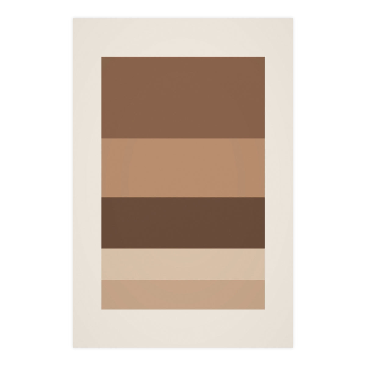 Sand Clay Blocks Modern Wall Art — blocks in a sand clay palette, 24x36 in print