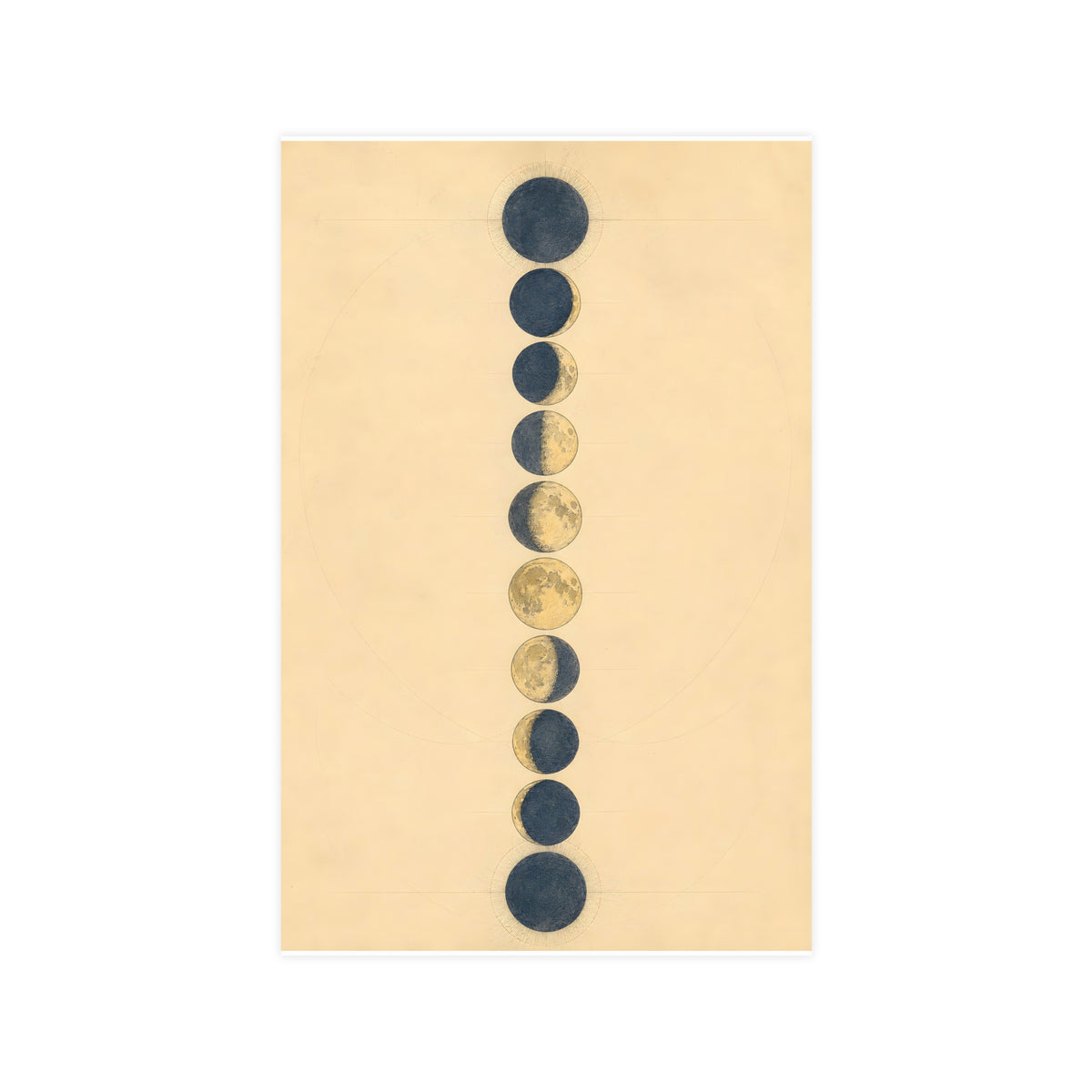 Phases of the Moon — phases of the moon, 11x17 in print