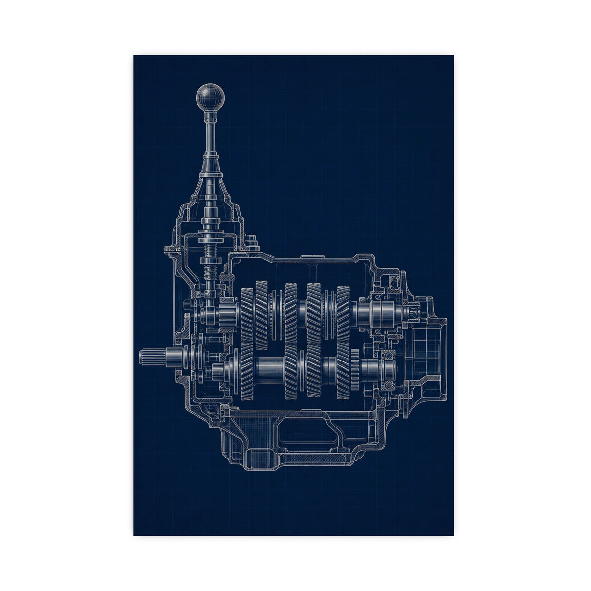 Gearbox, in Cutaway — gearbox, in cutaway, 20x30 in print