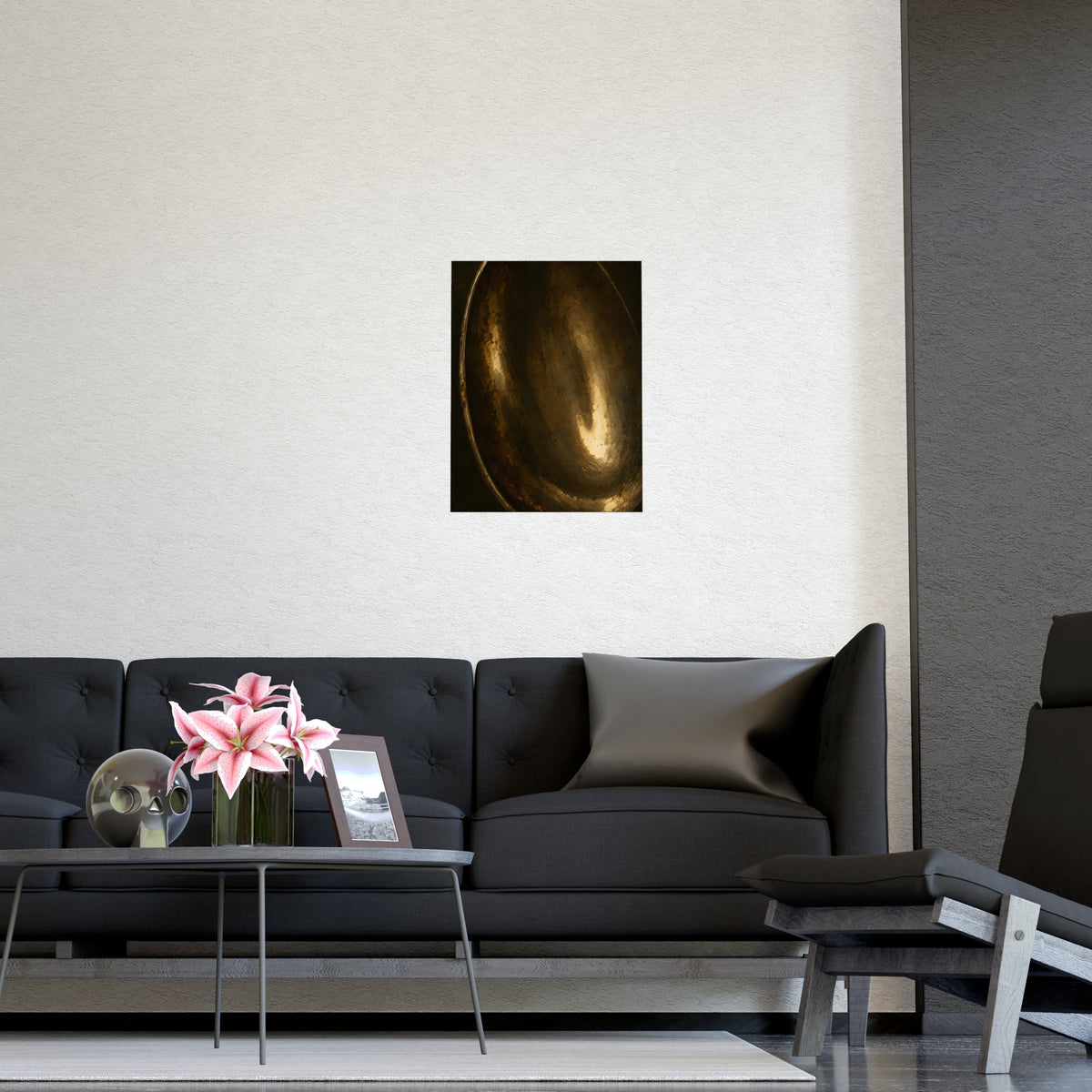Tarnished Silver — tarnished silver, shown framed on a wall