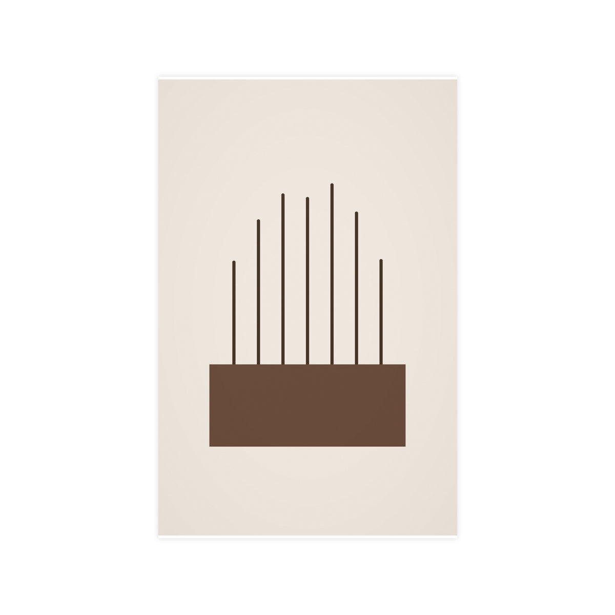 Sand Clay Lines Wall Art — lines in a sand clay palette, 11x17 in print