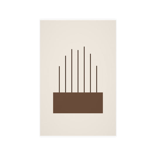 Sand Clay Lines Wall Art — lines in a sand clay palette, 11x17 in print