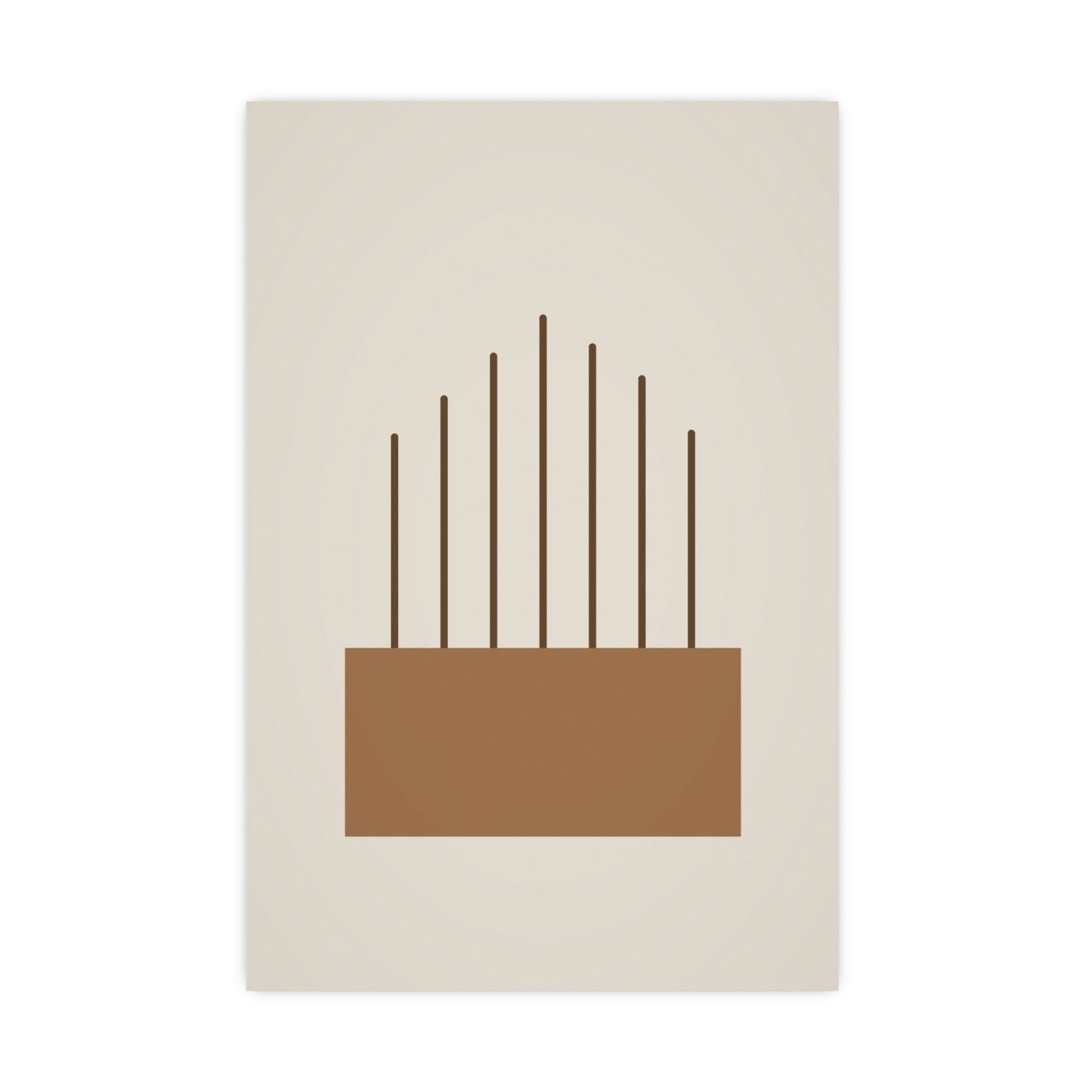 Warm Earth Lines Boho Wall Art | Living Room Print