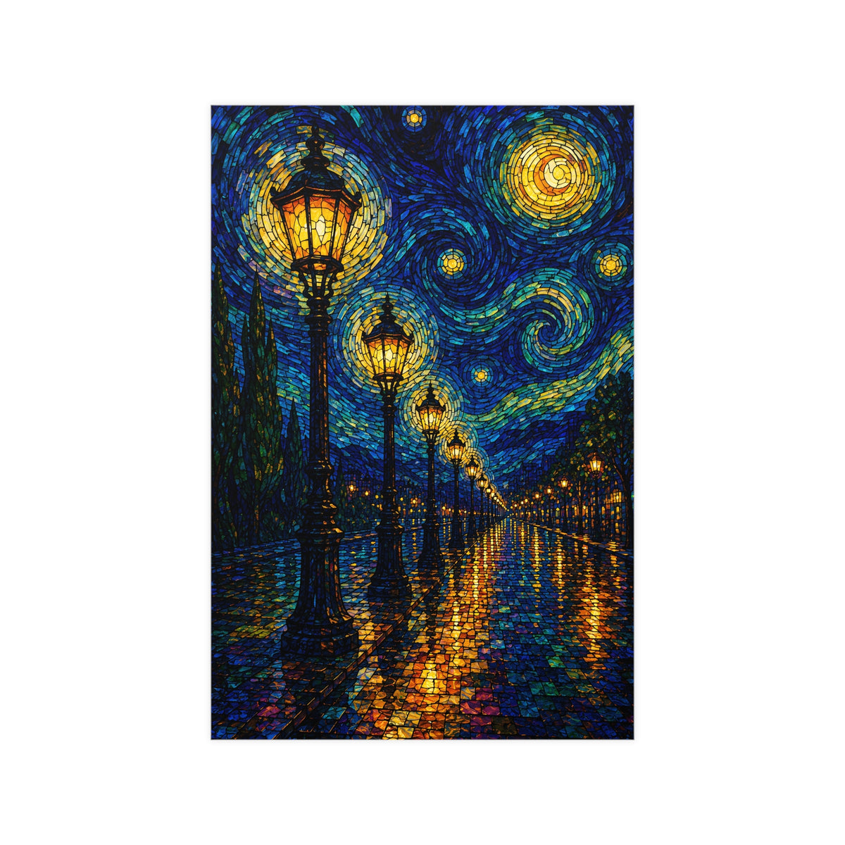 Avenue of Lamps — avenue of lamps, 12x18 in print