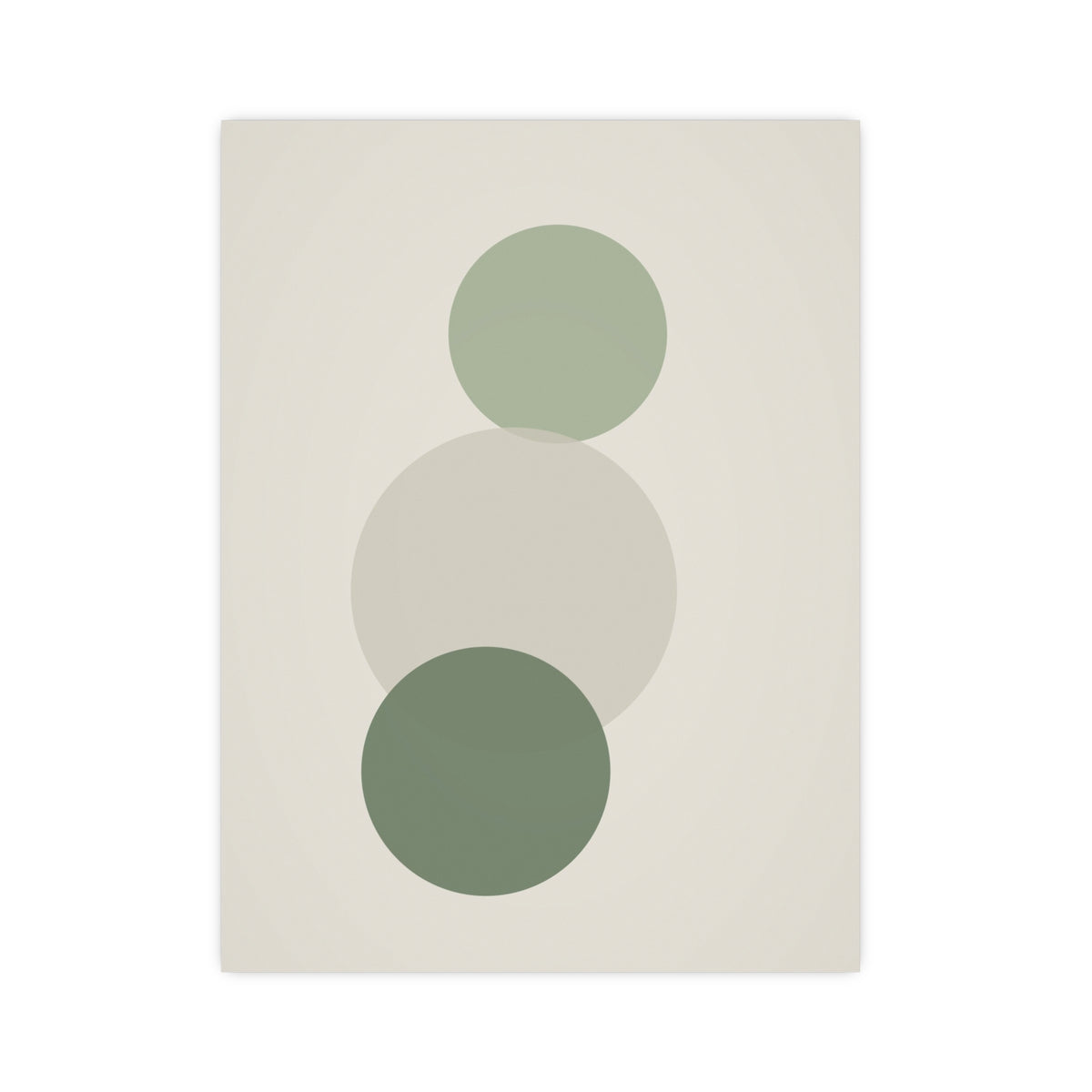 Sage Neutral Circles Boho Wall Art — circles in a sage neutral palette, 12x16 in print