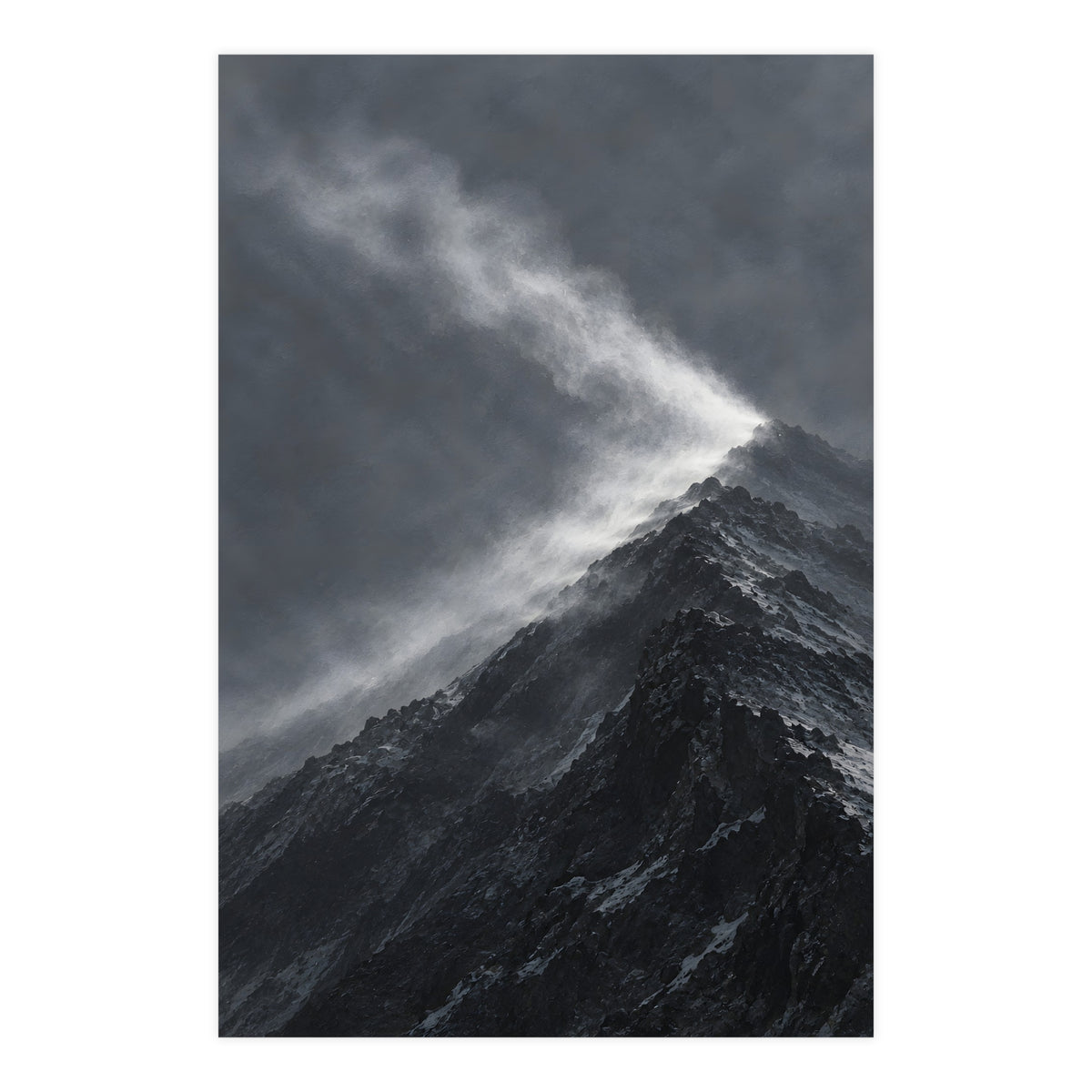 Snow off the Ridge — snow off the ridge, 24x36 in print