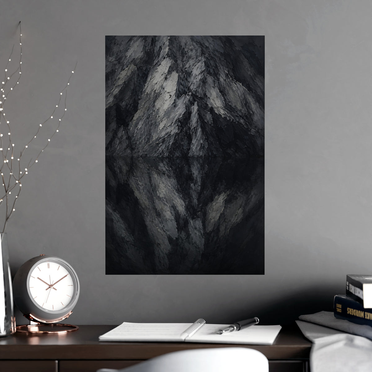 Still Water — still water, shown framed on a wall