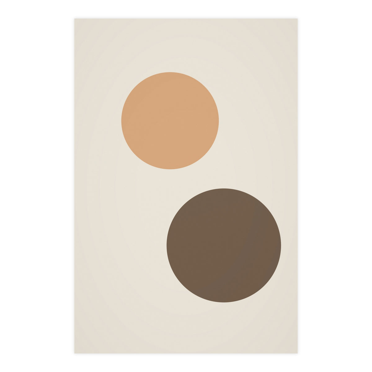 Warm Earth Circles Boho Wall Art — circles in a warm earth palette, 24x36 in print