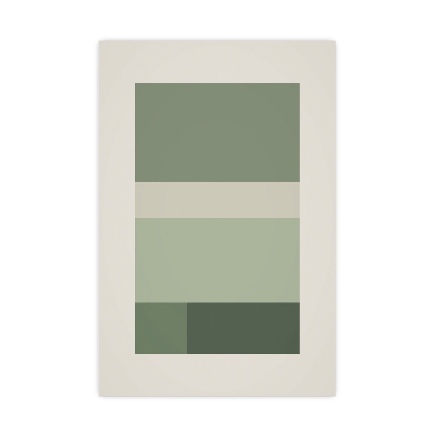 Sage Neutral Blocks Boho Wall Art | Living Room Print