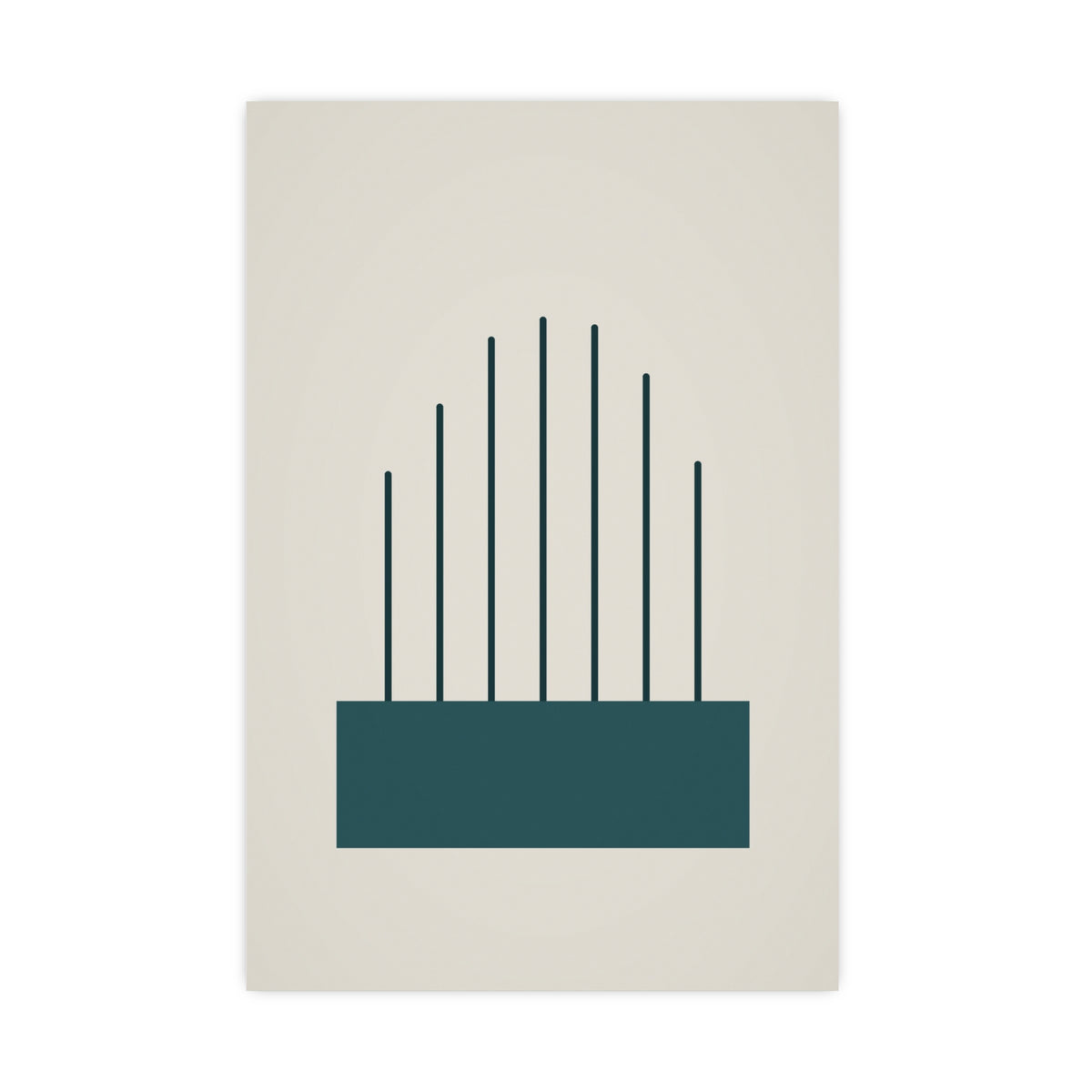 Deep Teal Lines Wall Art — lines in a deep teal palette, 20x30 in print