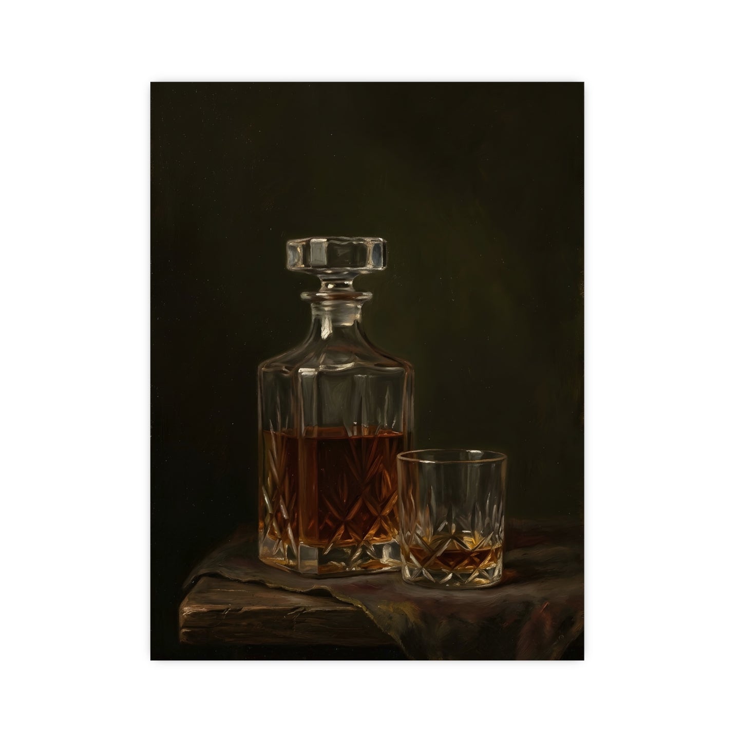 Decanter and Glass — decanter and glass, 16x24 in print