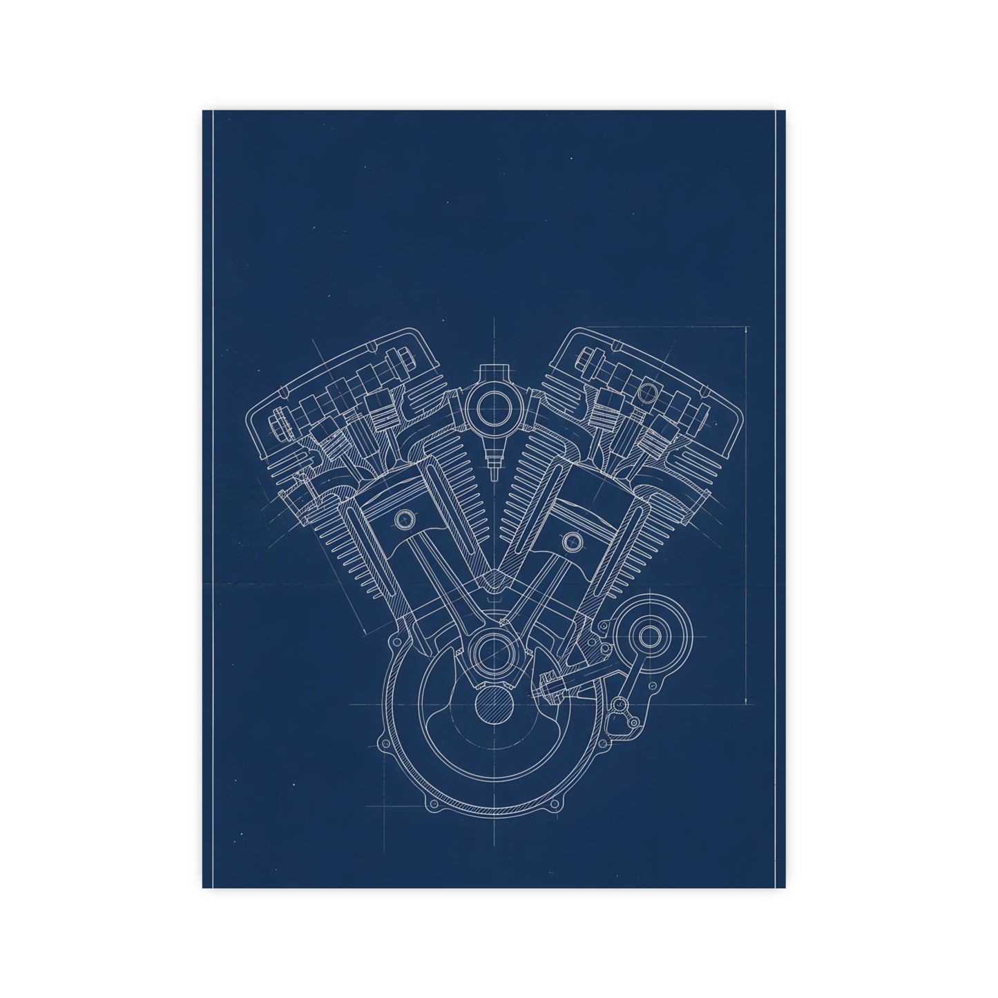 V-Twin Engine — v-twin engine, 16x24 in print