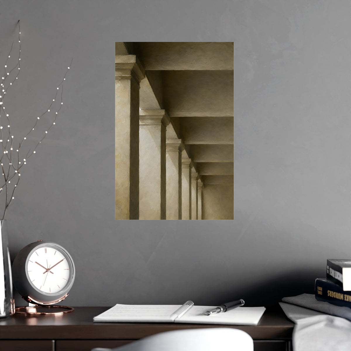 Colonnade — colonnade, shown framed on a wall
