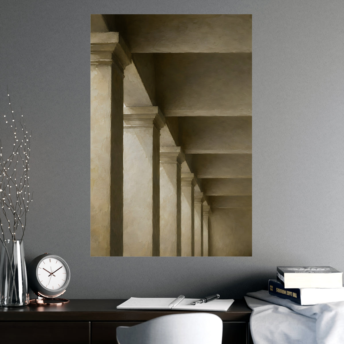 Colonnade — colonnade, shown framed on a wall
