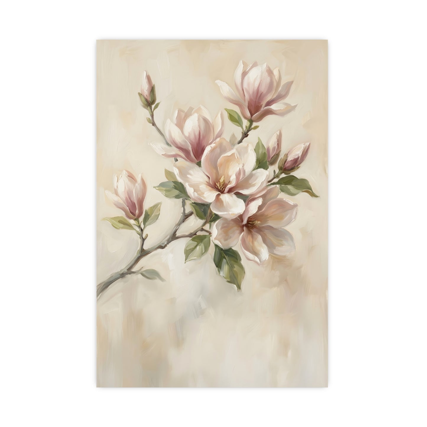 Branche de magnolia | Affiche Murale Romantique | Peinture