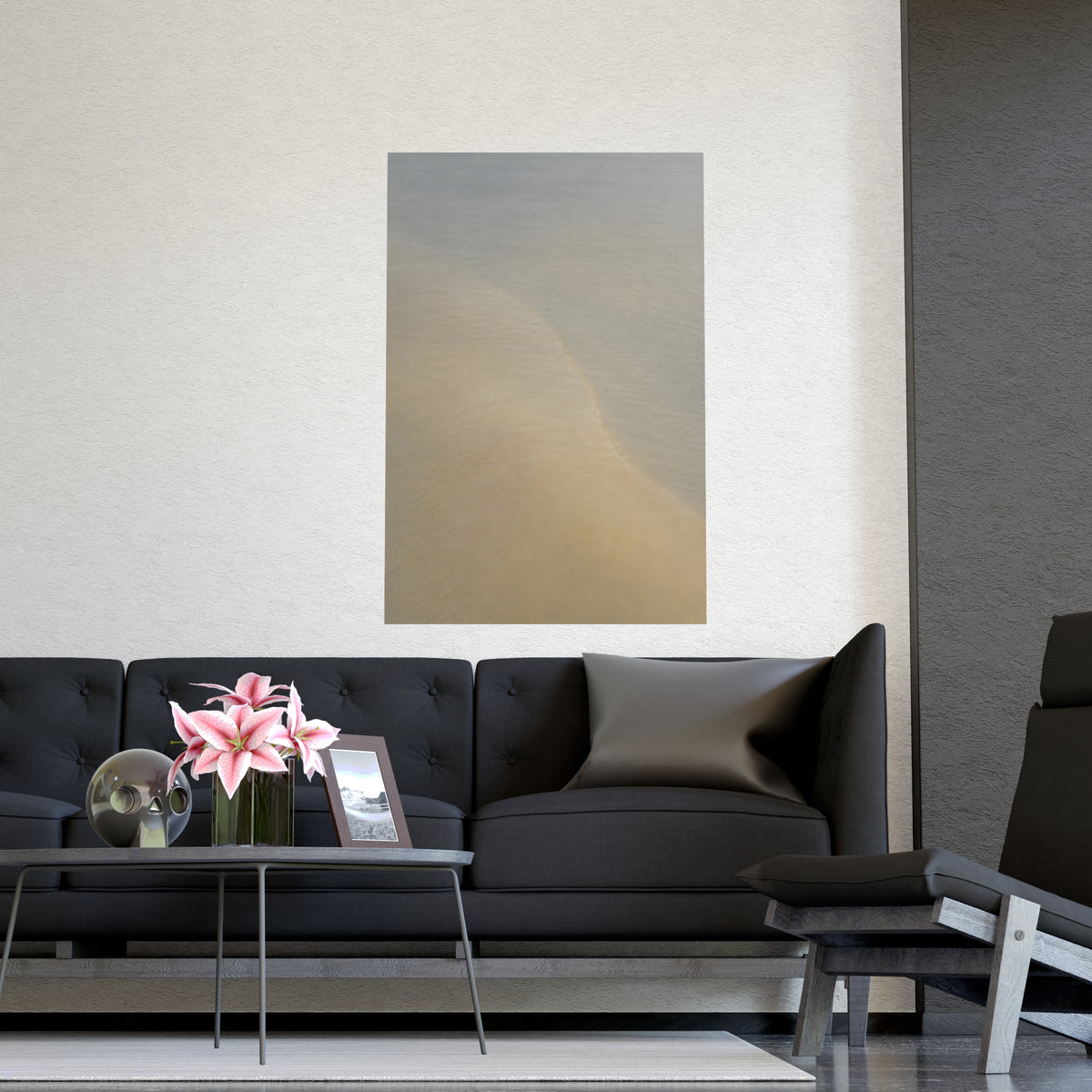 Shallows from Above — shallows from above, shown framed on a wall