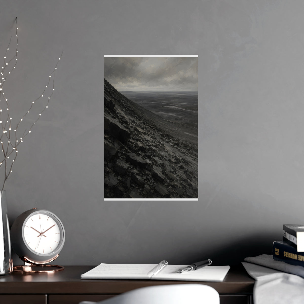 Scree Slope — scree slope, shown framed on a wall