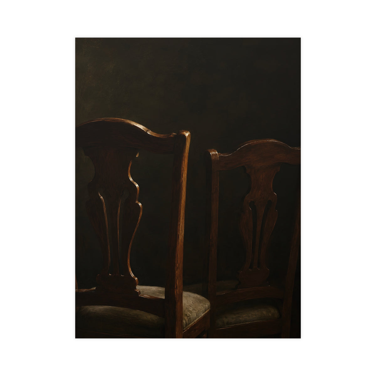 Two Chair Backs — two chair backs, 18x24 in print