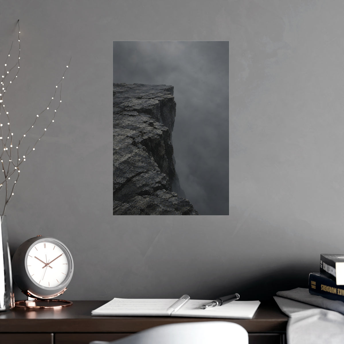 The Brink — the brink, shown framed on a wall