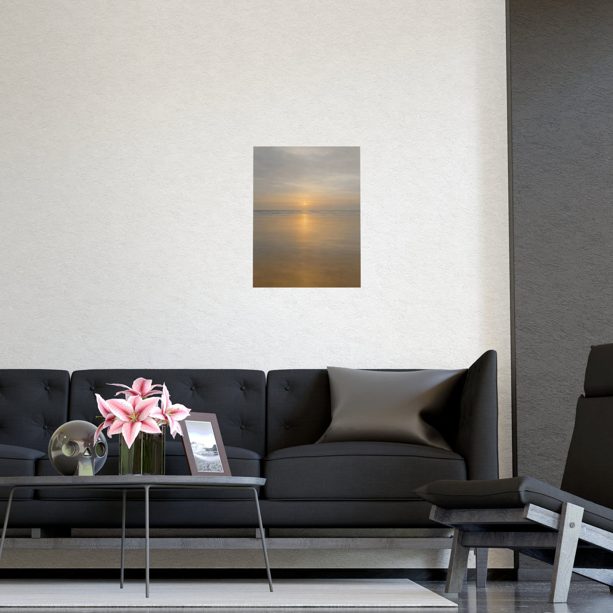Wet Sand — wet sand, shown framed on a wall