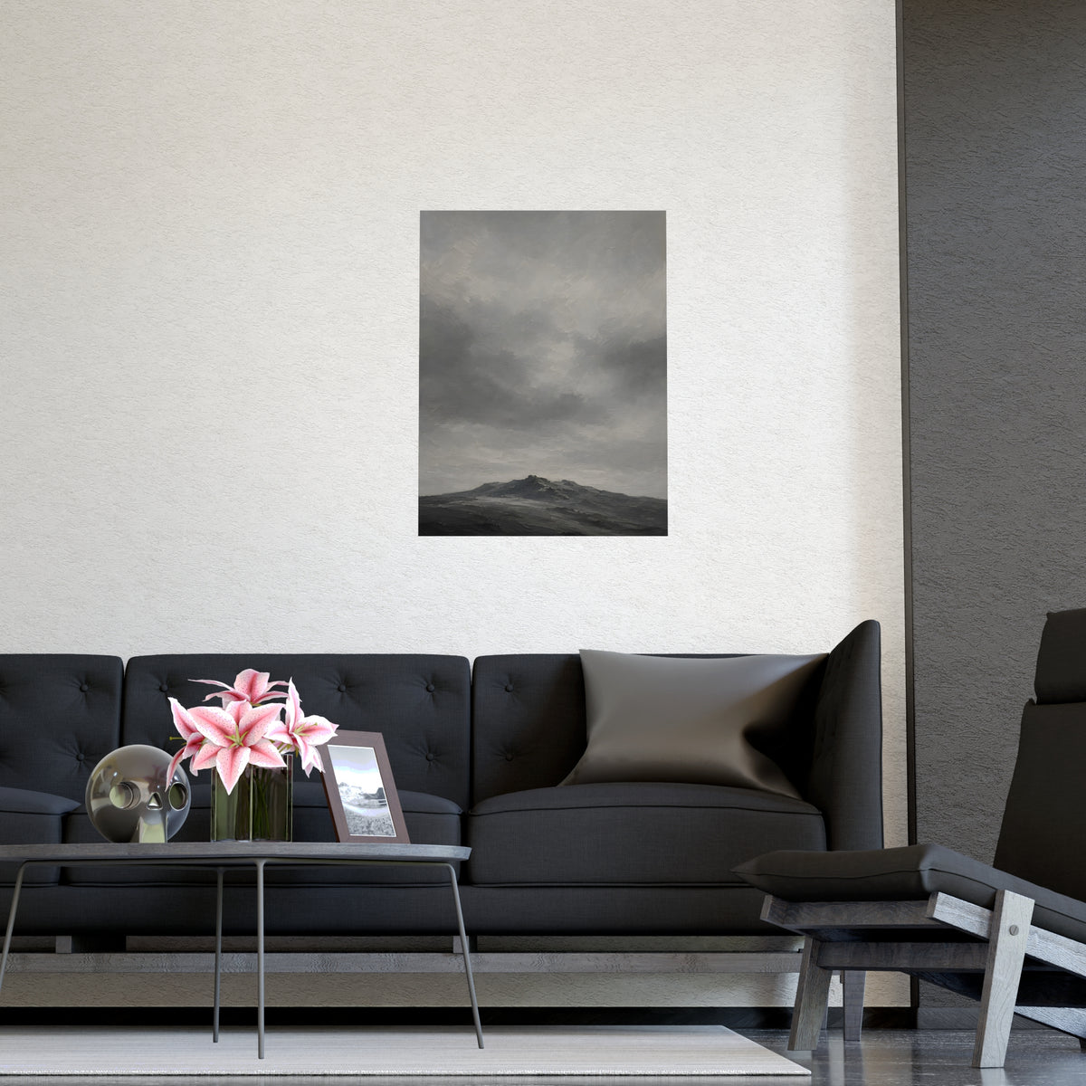 Distant Ridge — distant ridge, shown framed on a wall