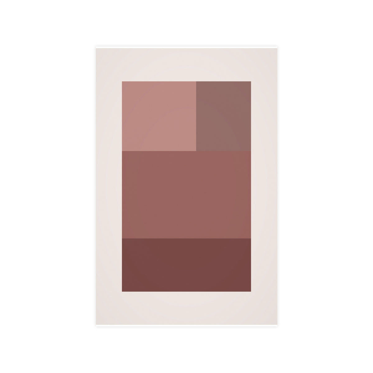 Dusty Rose Blocks Modern Wall Art — blocks in a dusty rose palette, 11x17 in print