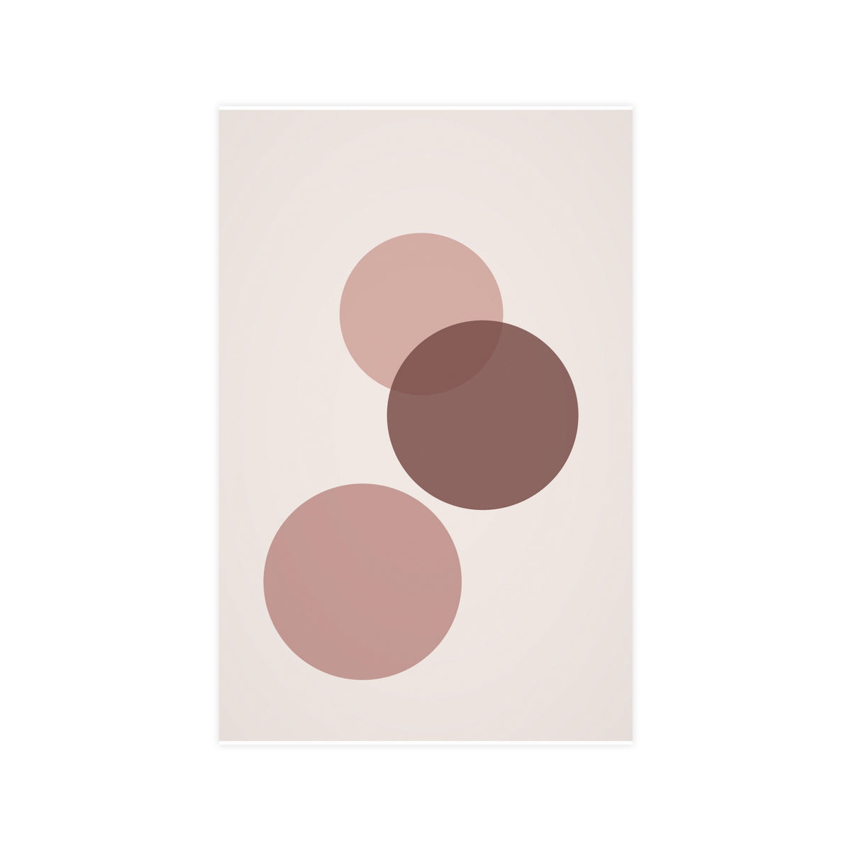 Dusty Rose Circles Modern Wall Art — circles in a dusty rose palette, 11x17 in print