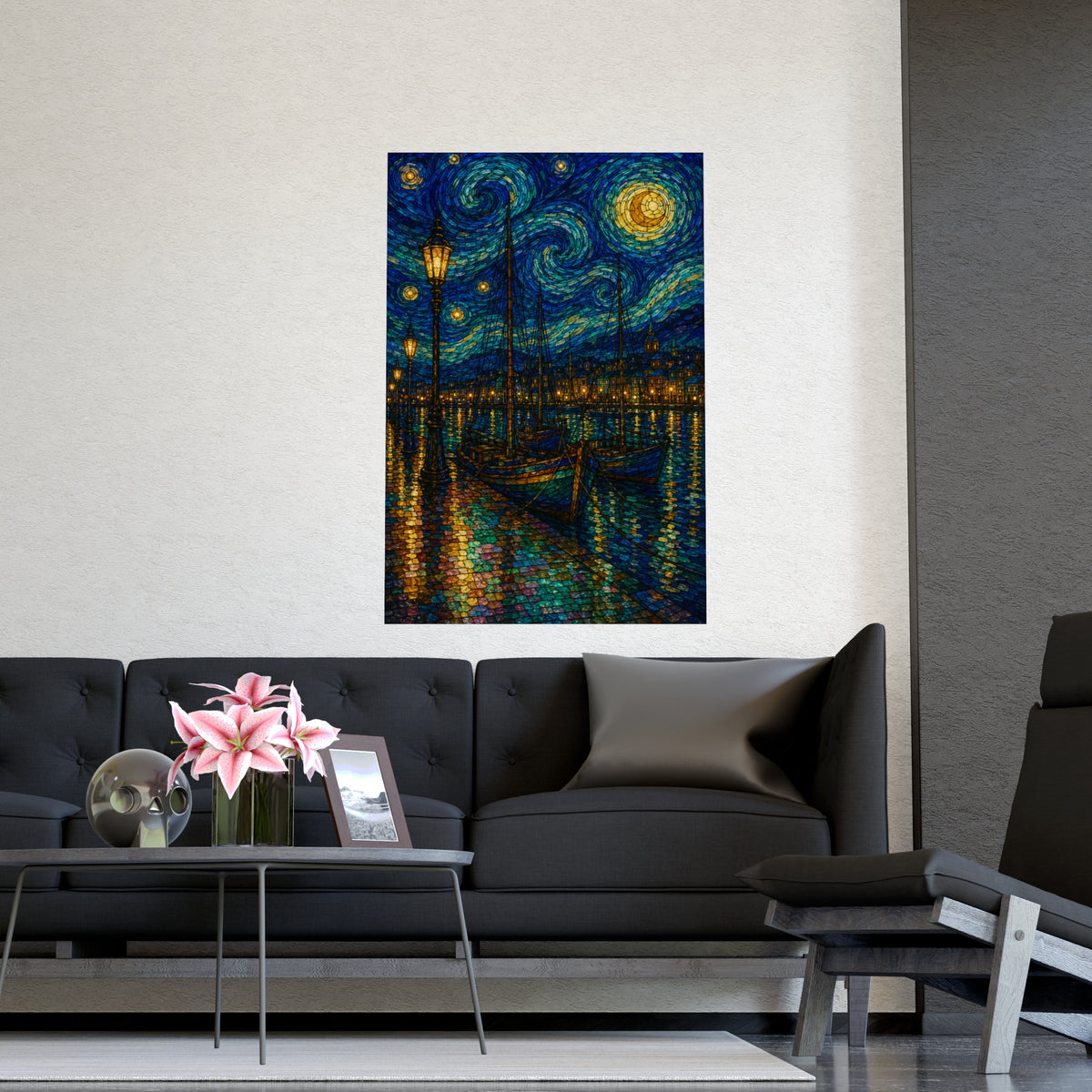 Harbour Lights — harbour lights, shown framed on a wall