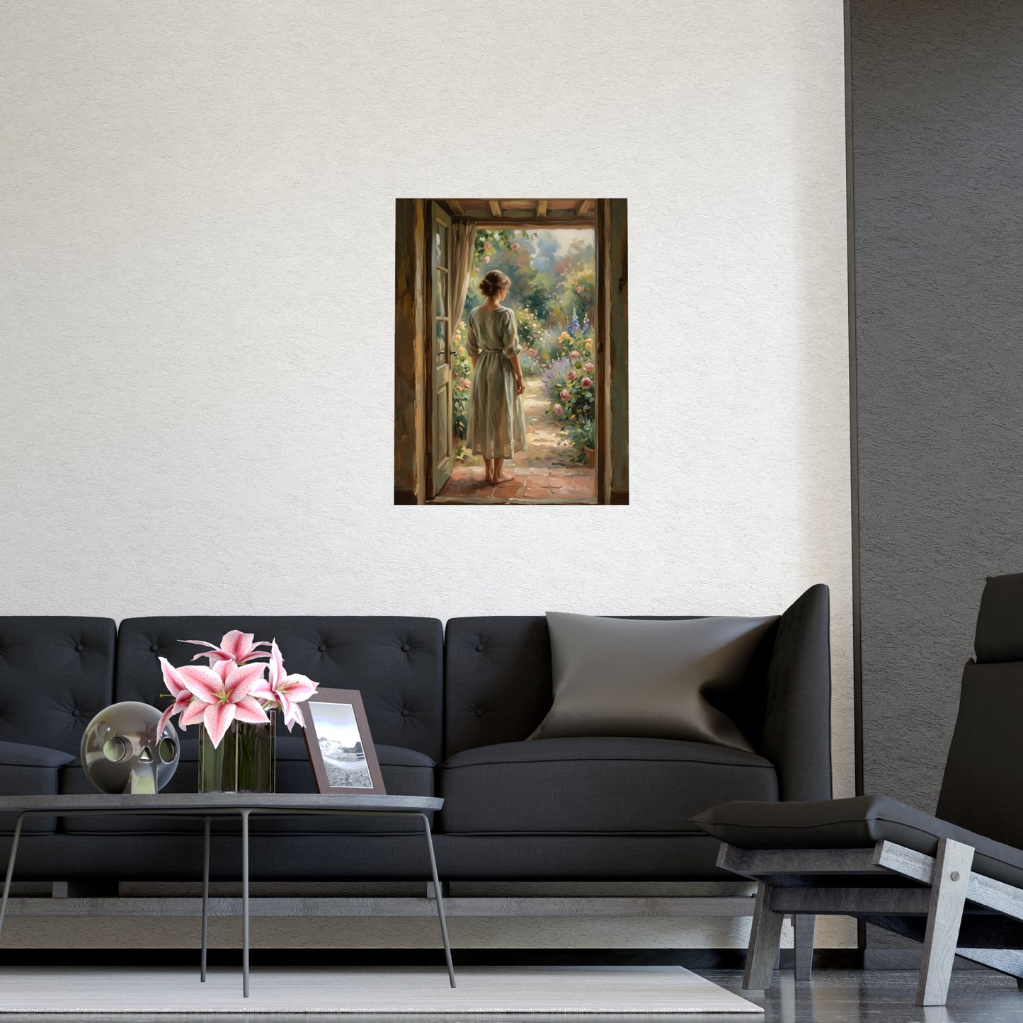 Gemini 15 hung above a desk with a clock and notebook, 11x17 in print