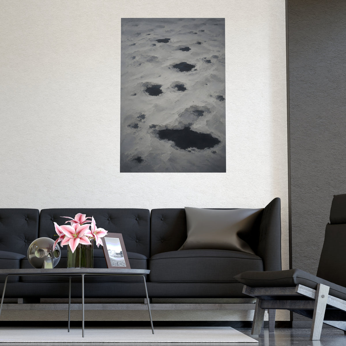 Tarns from Above — tarns from above, shown framed on a wall