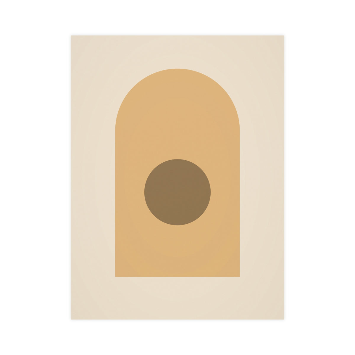 Muted 70s Arch Retro Wall Art — arch in a muted 70s palette, 18x24 in print