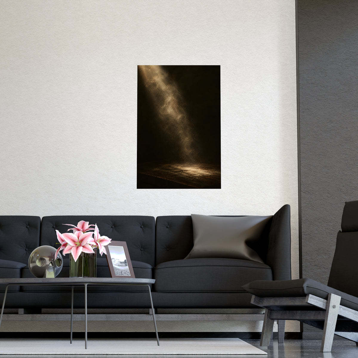 Flour in the Air — flour in the air, shown framed on a wall