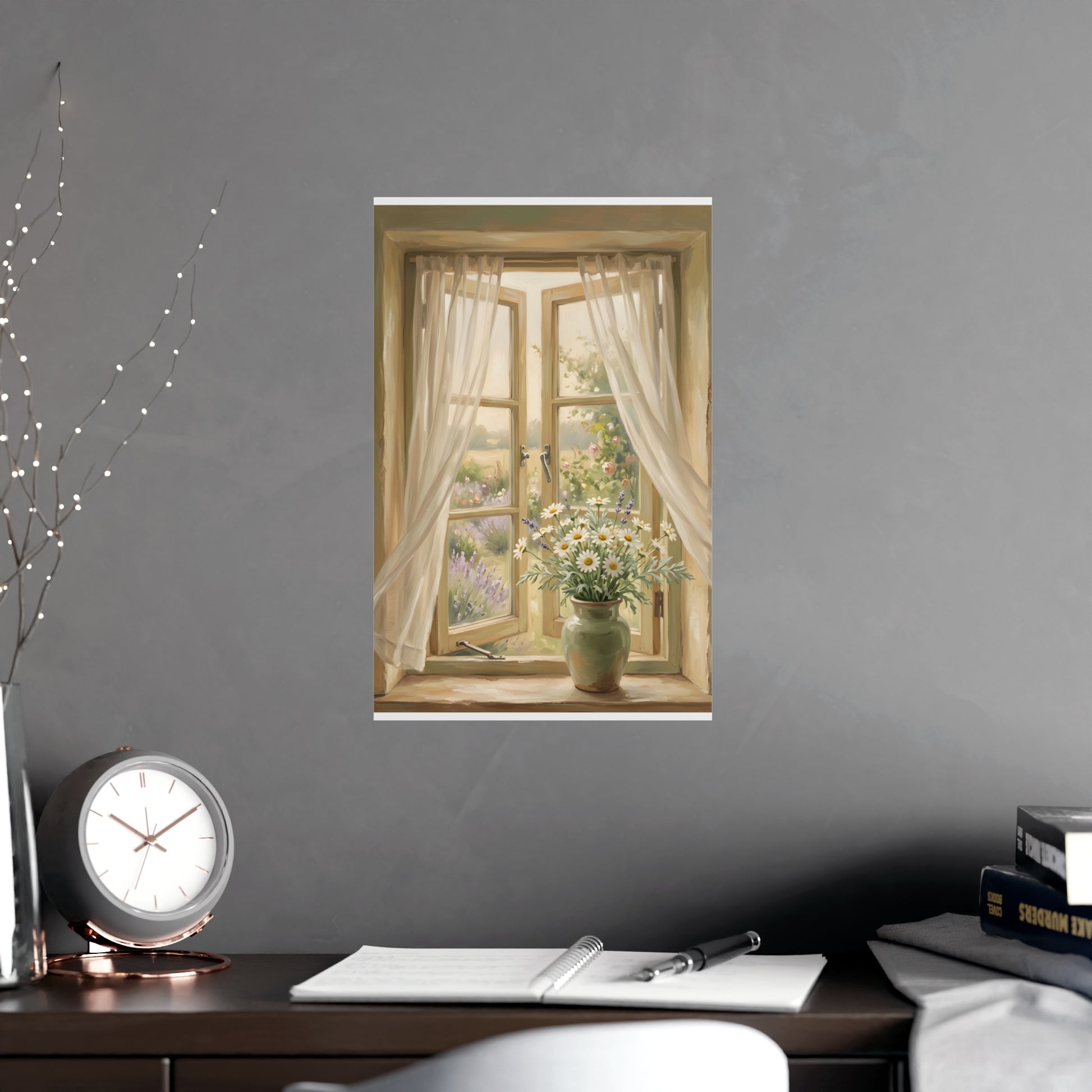 Gemini 04 framed on a cream wall in a living room, 11x17 in print