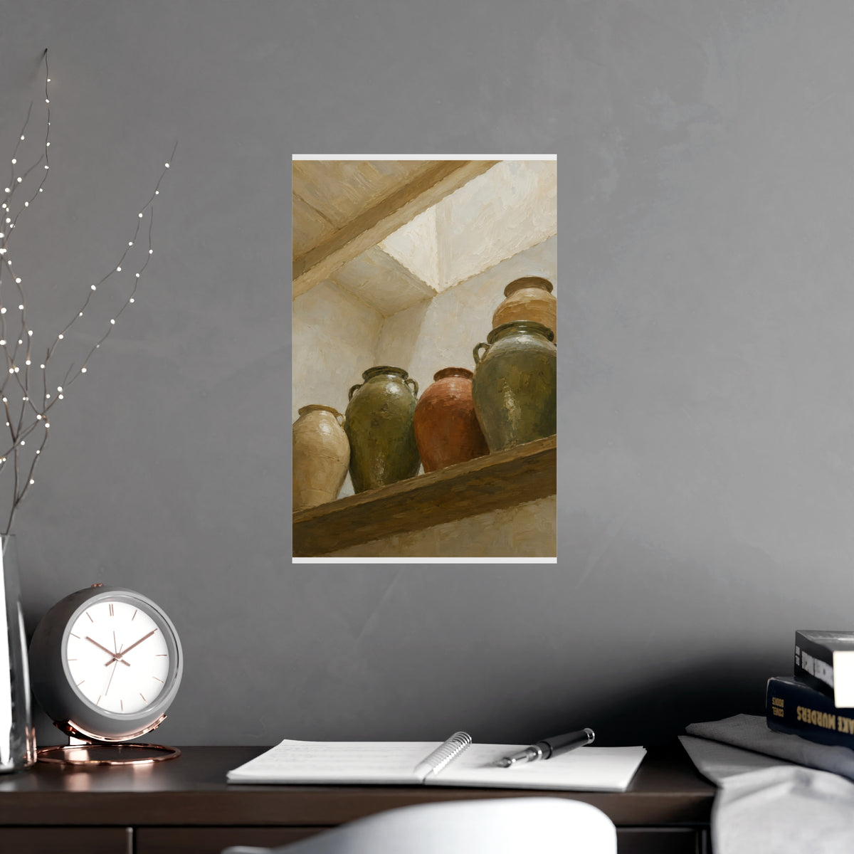 The Shelf from Below — the shelf from below, shown framed on a wall