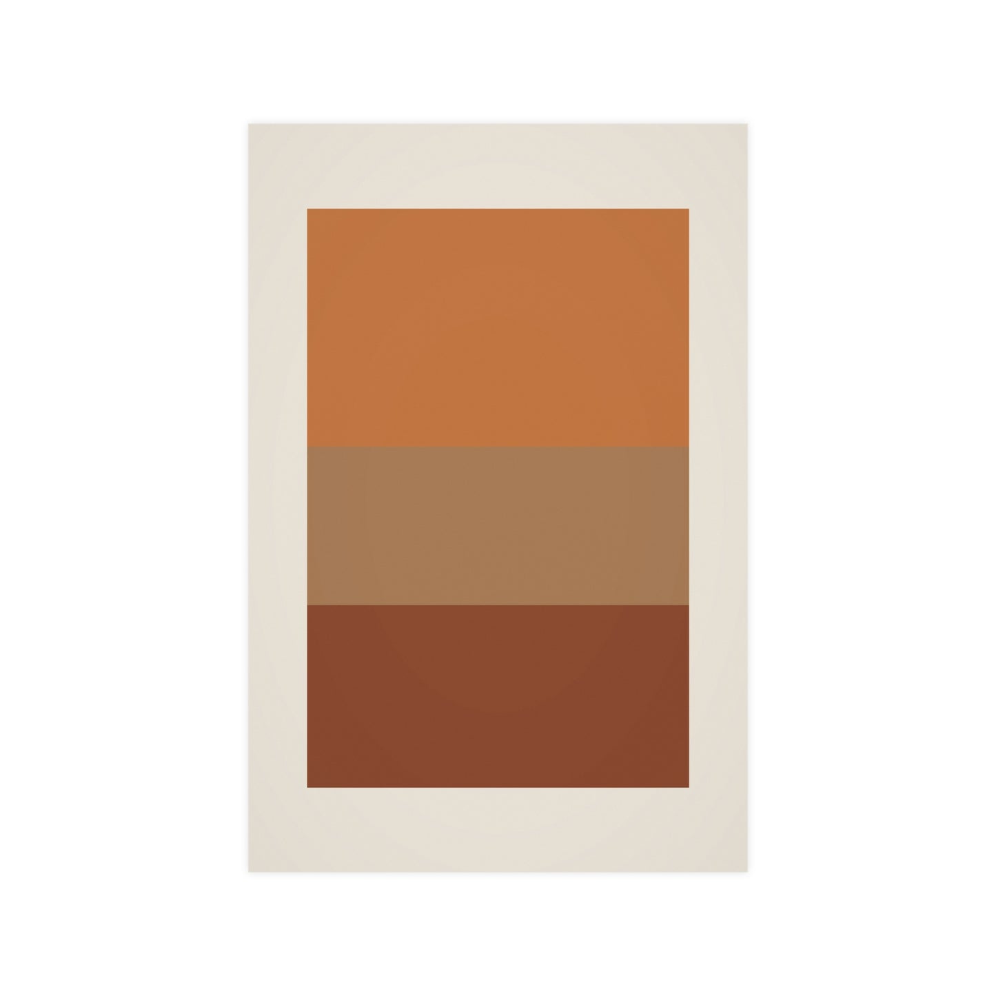 Warm Earth Blocks Boho Wall Art | Living Room Print