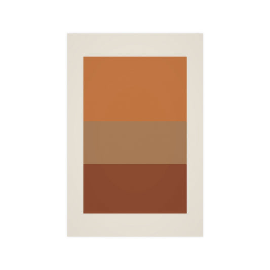 Warm Earth Blocks Boho Wall Art | Living Room Print