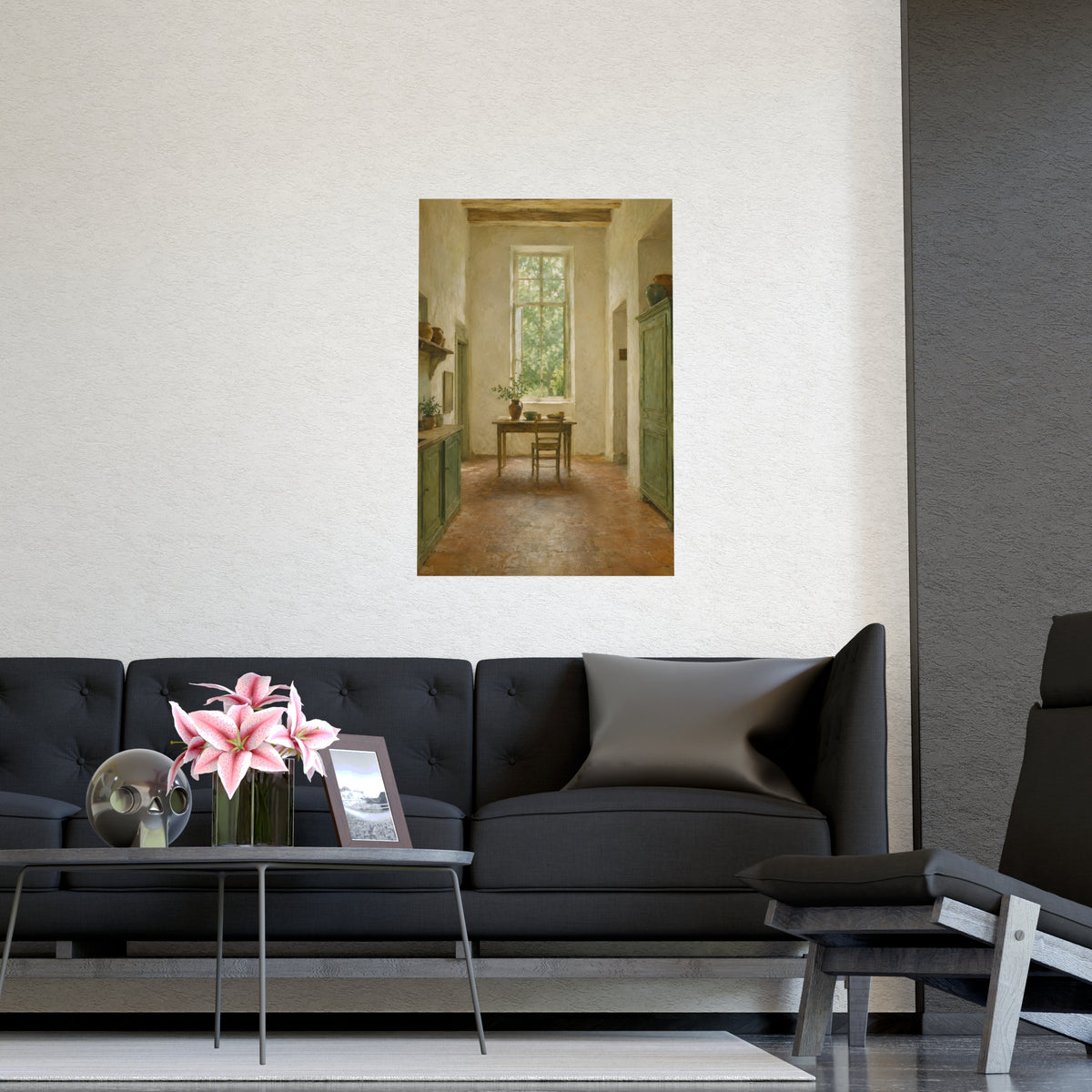 The Table from Across — the table from across, shown framed on a wall
