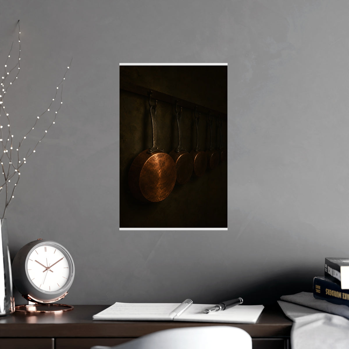 Down the Line — down the line, shown framed on a wall