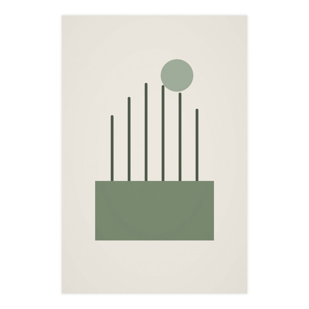 Sage Neutral Lines Boho Wall Art — lines in a sage neutral palette, 24x36 in print