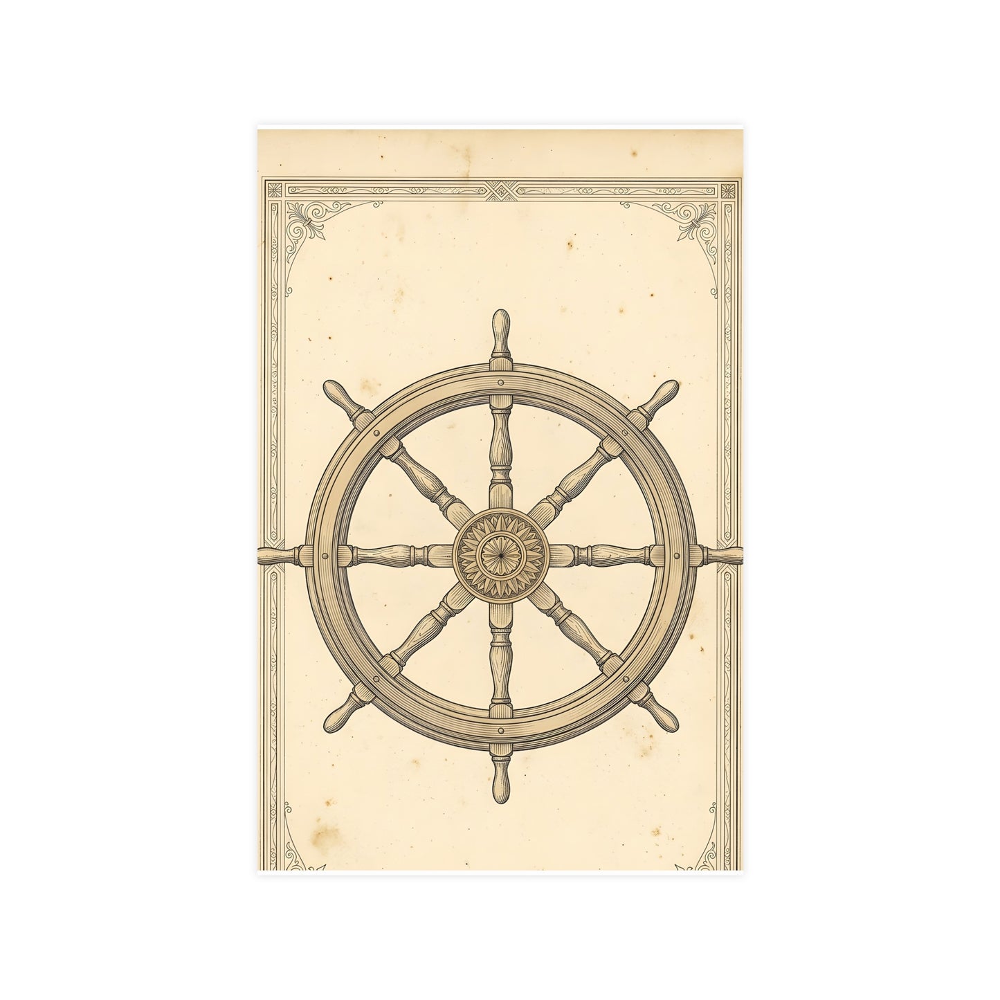 Ship's Wheel — ship's wheel, 11x17 in print