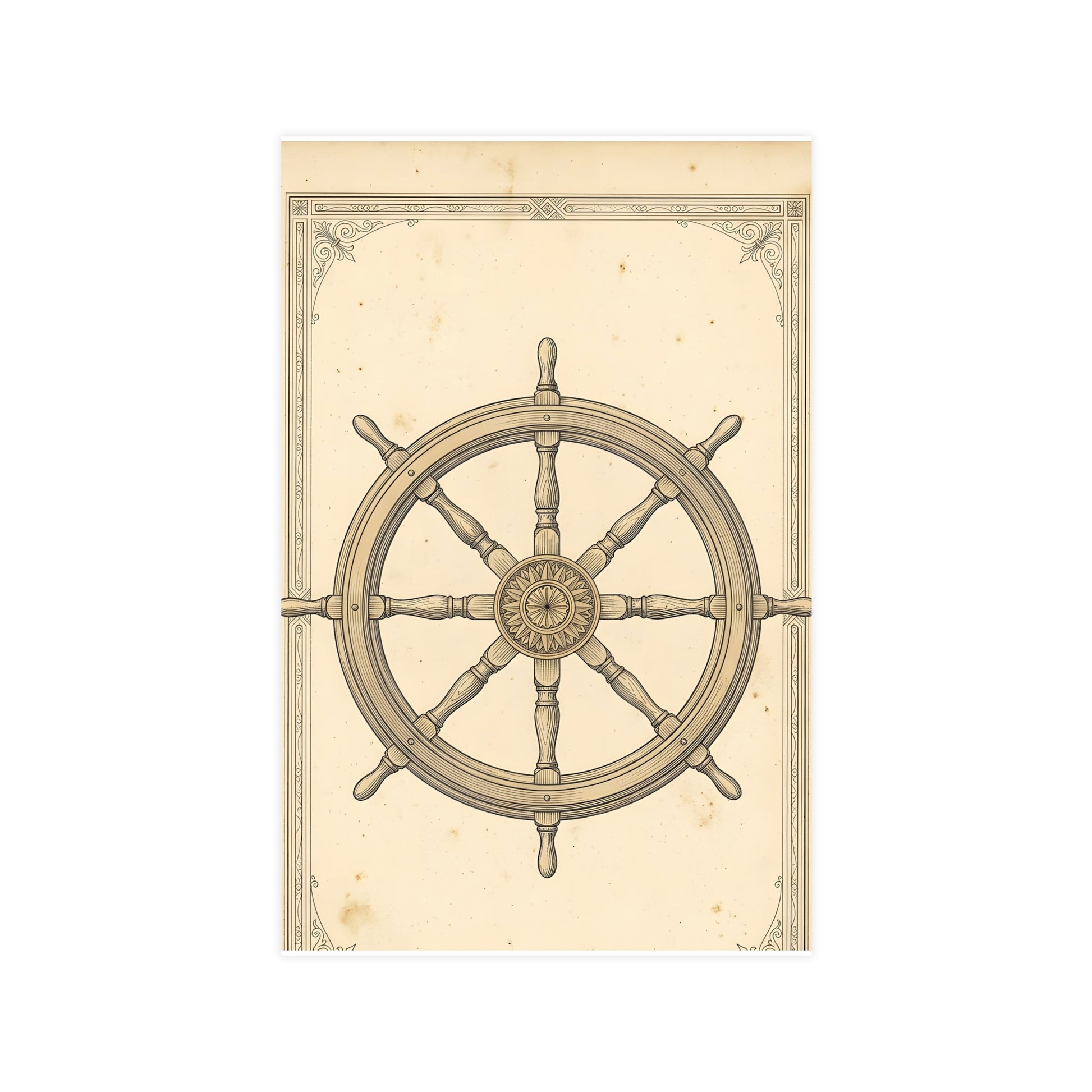 Ship's Wheel — ship's wheel, 11x17 in print