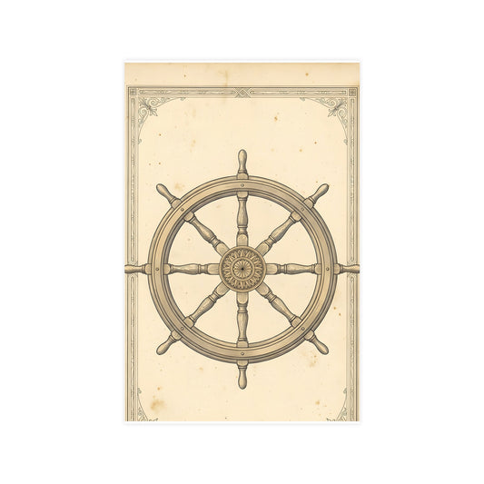 Ship's Wheel — ship's wheel, 11x17 in print