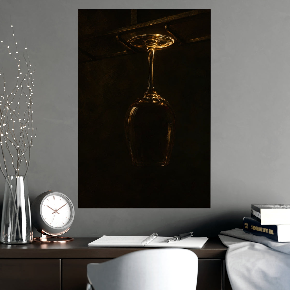 Upside Down — upside down, shown framed on a wall