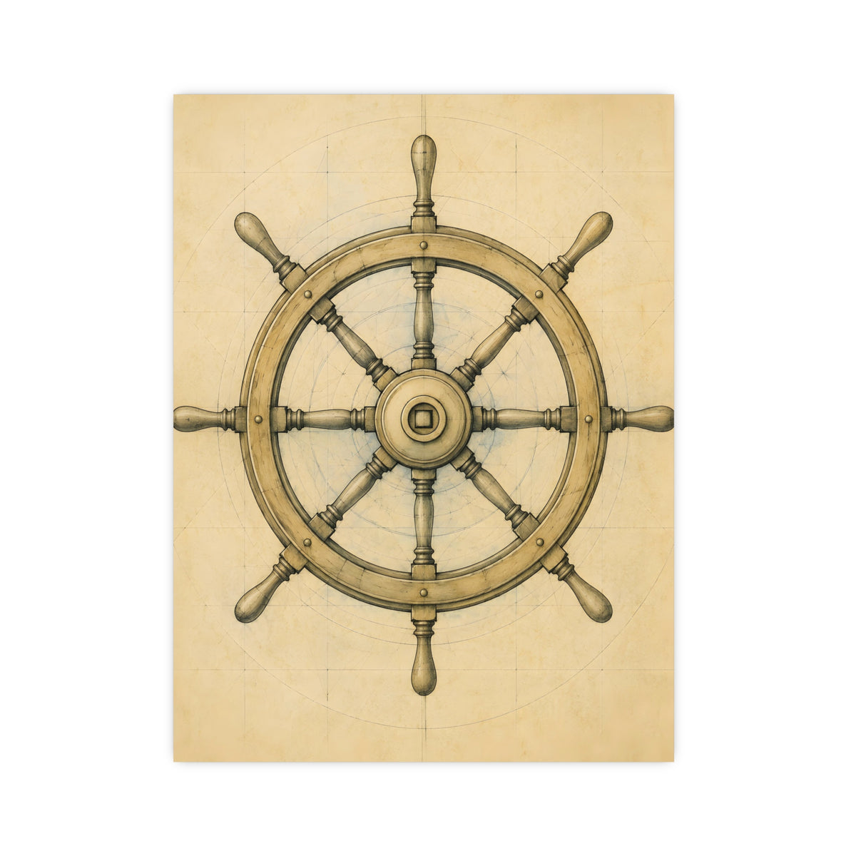 Ship's Wheel — ship's wheel, 12x16 in print