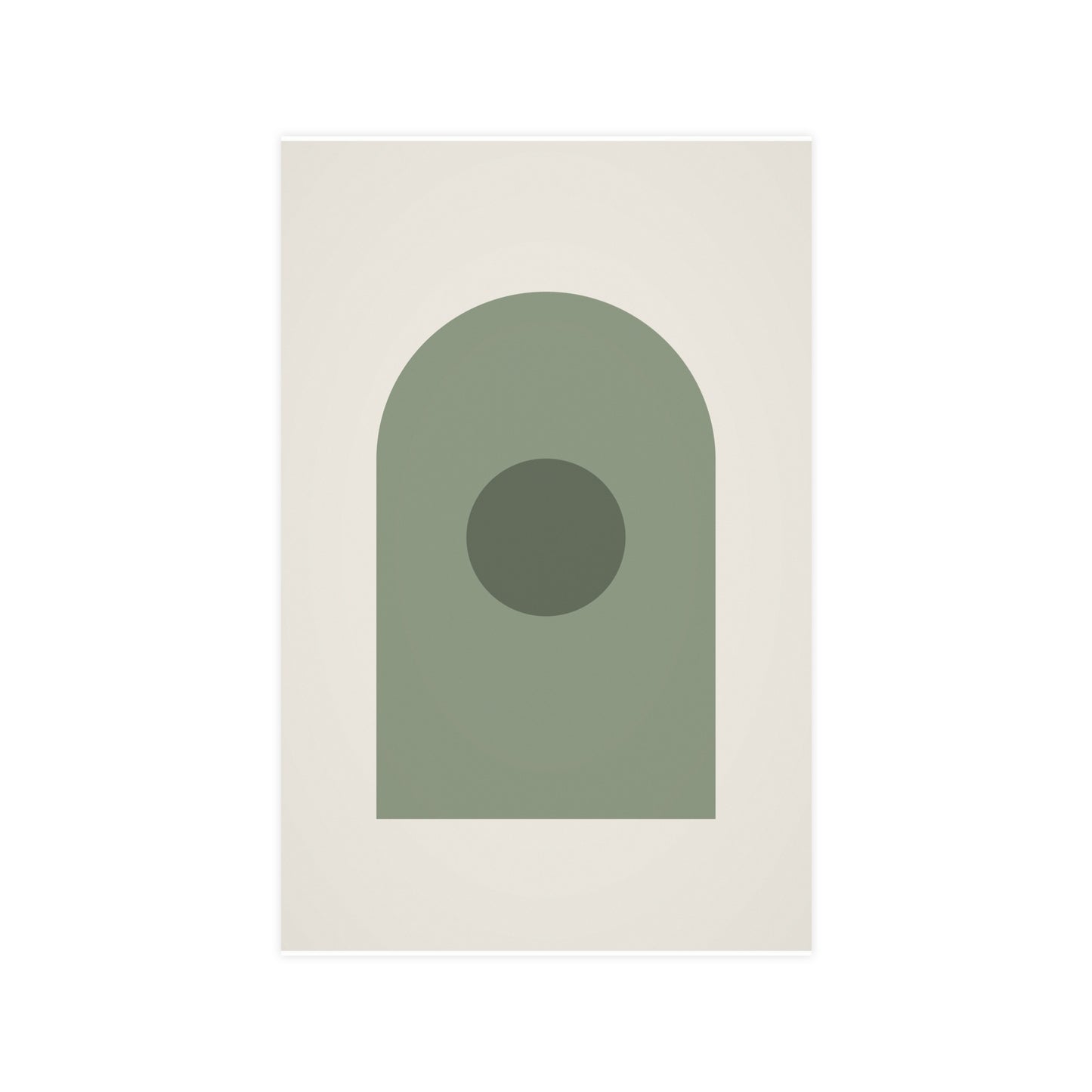 Sage Neutral Arch Boho Wall Art | Living Room Print