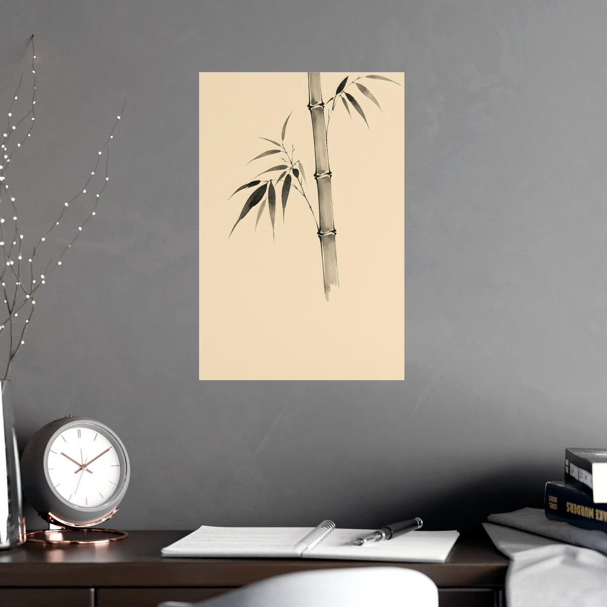 Bamboo — bamboo, shown framed on a wall