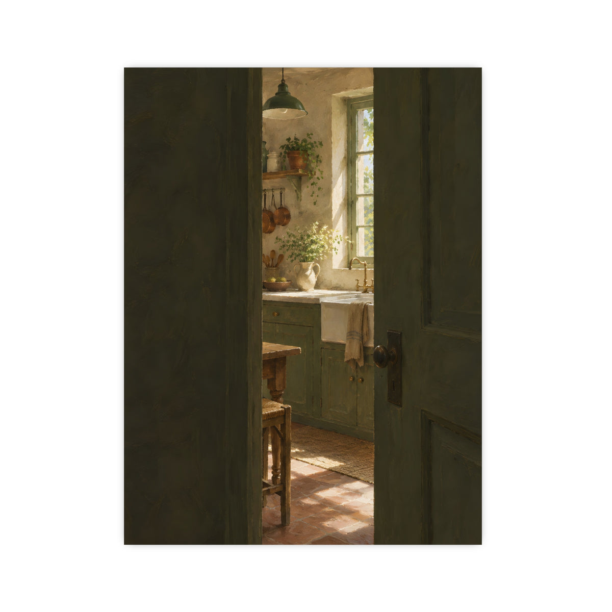 Through the Half-Open Door — through the half-open door, 12x16 in print